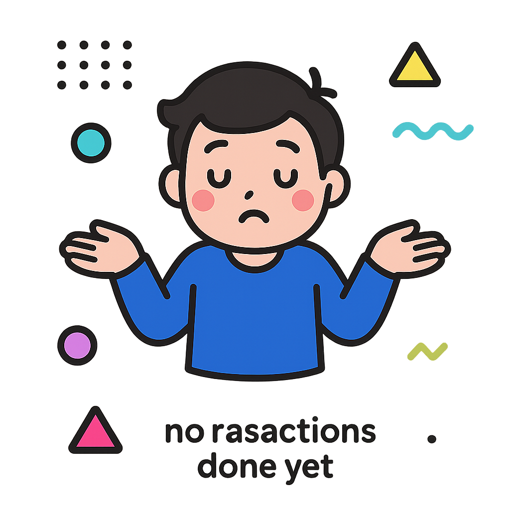 Illustration of Man with no transactions