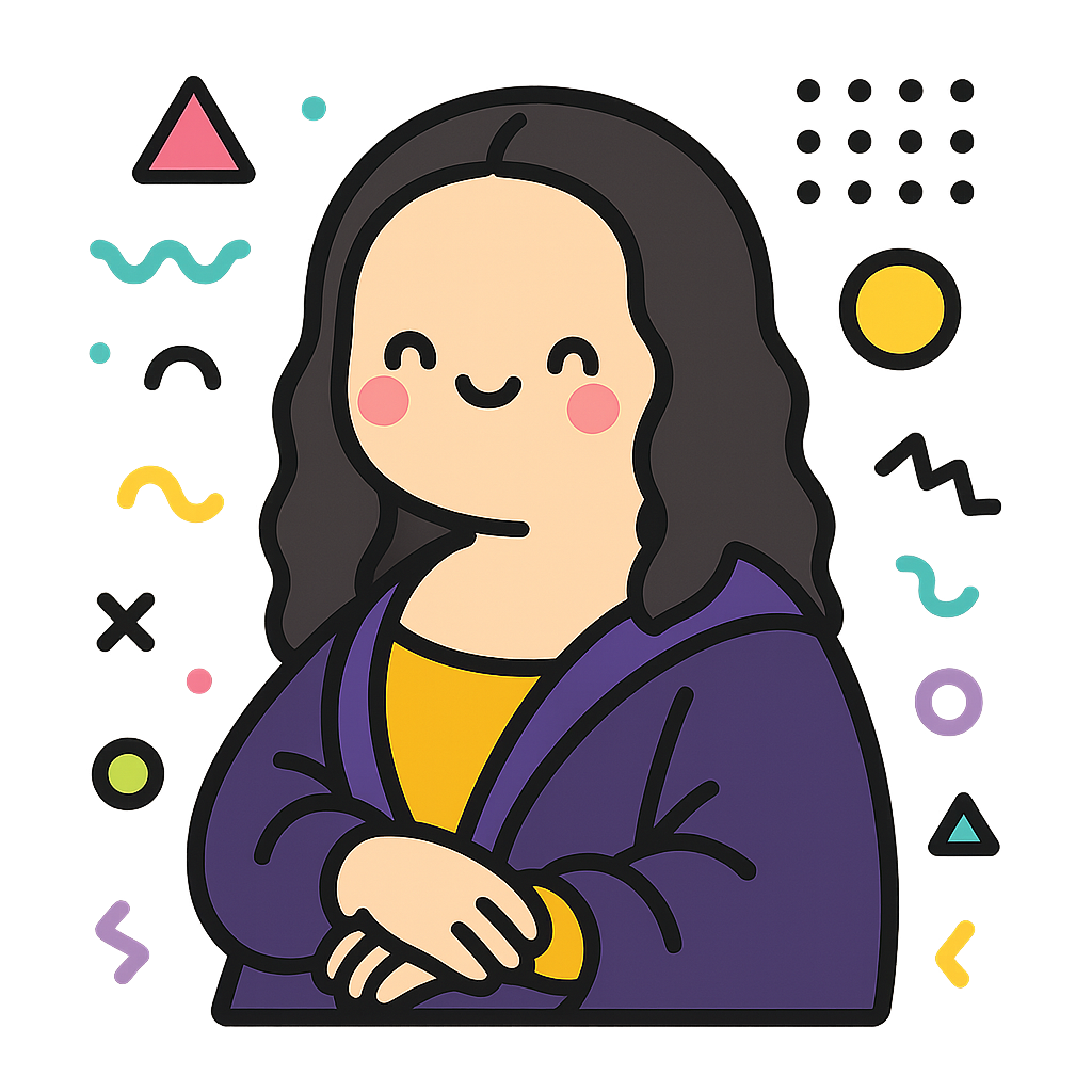 Illustration of Mona Lisa portrait