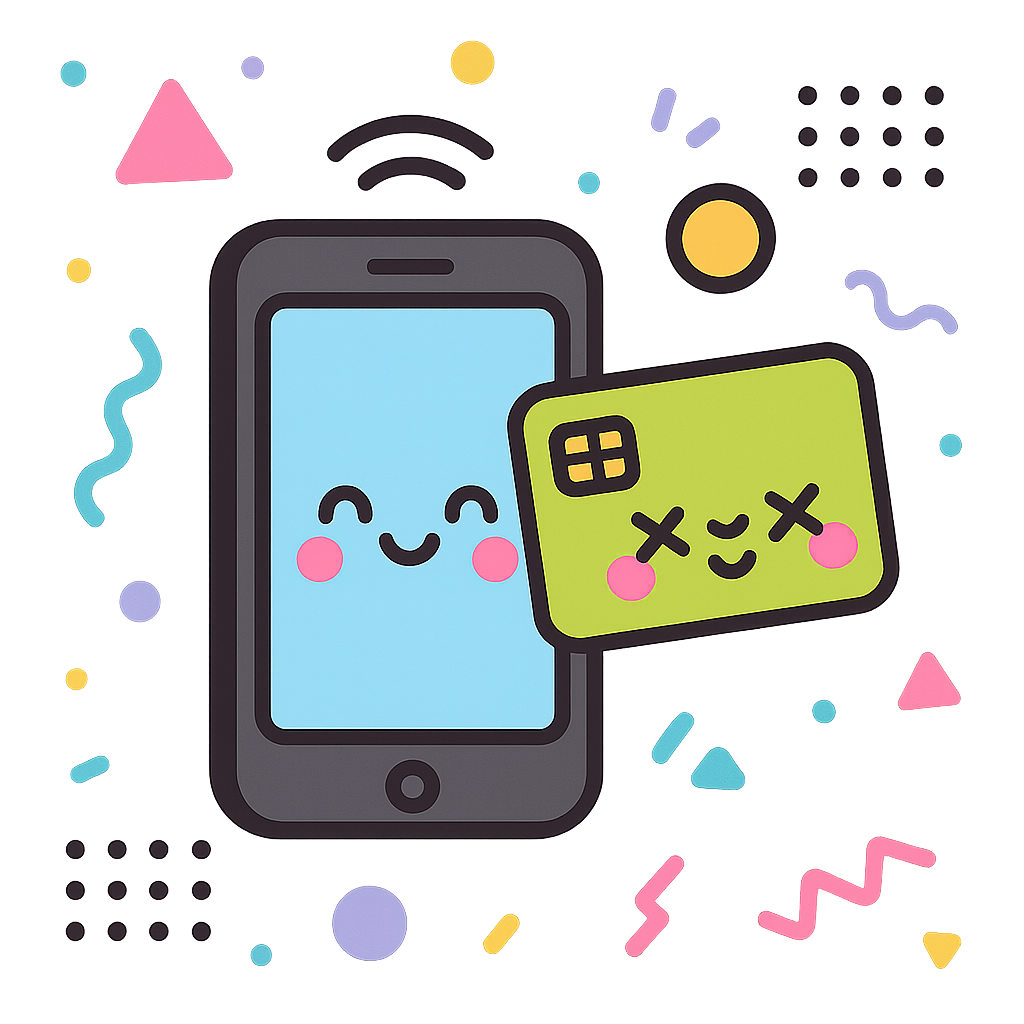 Illustration of NFC payment on phone