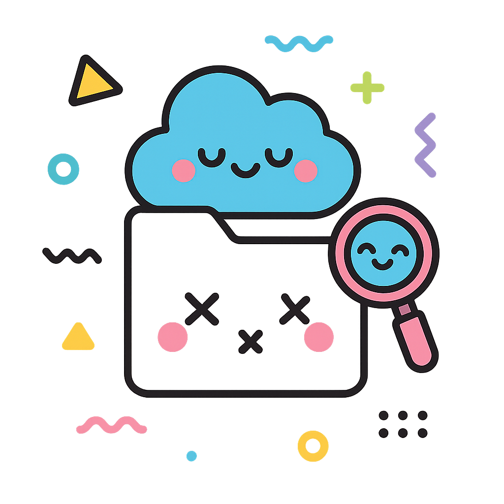 Illustration of Missing cloud folder